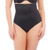 Red Hot by Spanx High-Waist Shapewear Thongs for Women  Cotton Gusset  86% Nylon  14% Elastane Very Black LG One Size view 1