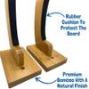 Bamboo Surfboard Wall Mount | Wooden Surfboard Rack Display | Horizontal Indoor Wood Racks | Also a Skateboard, Snowboard, Skimboard, Wakeboard & Longboard Hanger, Holder or Hooks | Board Accessories view 3