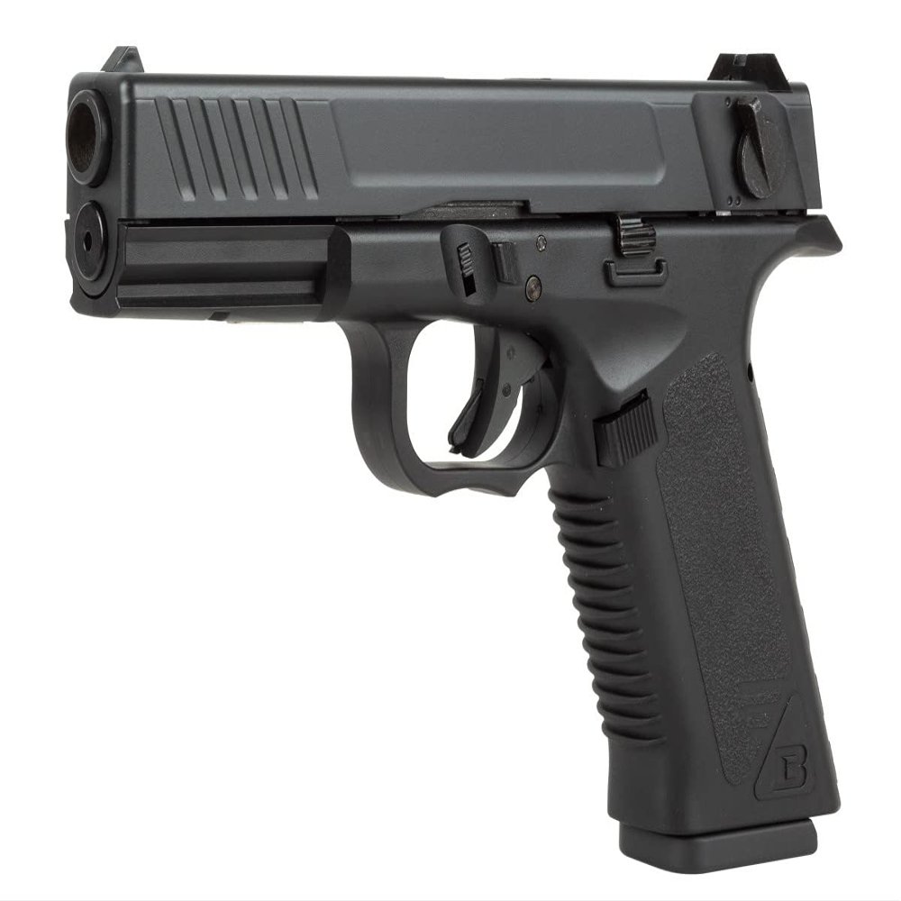 Barra Airguns 009 Full Auto BB Gun Pistol, CO2 Blowback Select Fire Air Pistols, BB Guns for Kids & Adults, 18-Round Drop-Free Magazine, 325 FPS, 177 Caliber BBS
