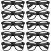 Art+Social 10 Pack Black Frame Nerd Glasses with Clear Lenses  Classic Unisex Non-Prescription Costume & Party Eyewear for Adults & Teens view 1