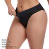 Zohamung Womens Retro High Waisted Bikini Bottoms Brazilian Cheeky High Cut Tankini Briefs Black view 4