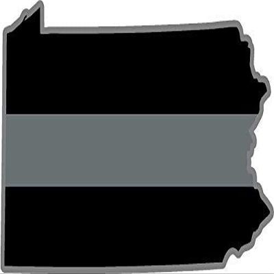 4" Pennsylvania PA State Thin Silver Line Corrections Officer Decal 3M Reflective Sticker