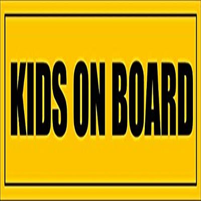 Kids On Board Bumper 3M Reflective Sticker| Yellow Caution Safety