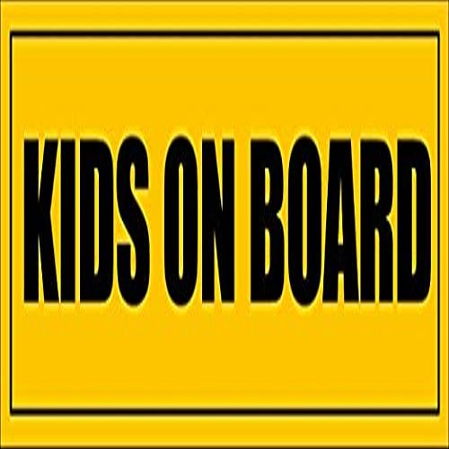 Kids On Board Bumper 3M Reflective Sticker| Yellow Caution Safety