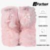 Forfoot Womens Slippers, Anti-Skid Bootie House Shoes Fashion Slippers with Plush Lining Pink Fluffy Bedroom Boots for Women Size 7-8 view 2