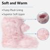 Forfoot Womens Slippers, Anti-Skid Bootie House Shoes Fashion Slippers with Plush Lining Pink Fluffy Bedroom Boots for Women Size 7-8 view 4