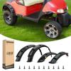 10L0L 4PCS Golf Cart Fender Flares, Exact Fit for Standard EZGO RXV 2008-2015, Impact-Resistant ABS Plastic Mud Guards with Reflectors & Stainless Steel Hardware - Not for Modified Carts view 1