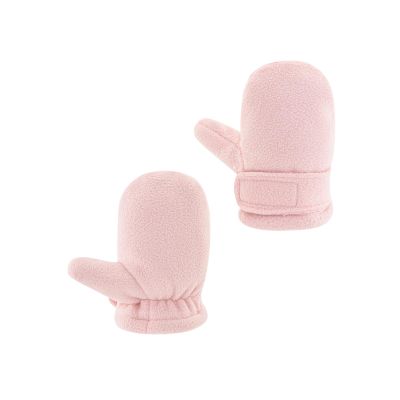 RAOEXI Toddler Infant Winter Mittens Lined with Fleece Easy-on Baby Boy Girls Warm Gloves Outdoor (A-Pink, M (1-2 Years))