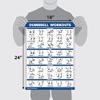 20 Pack - Exercise Poster Set, Dumbbell, Suspension, Battle Rope, Stretching, Bodyweight, Barbell, Yoga, Exercise Ball, Muscular, Kettlebell, Resistance Bands and More (LAMINATED, 18" x 24") view 2