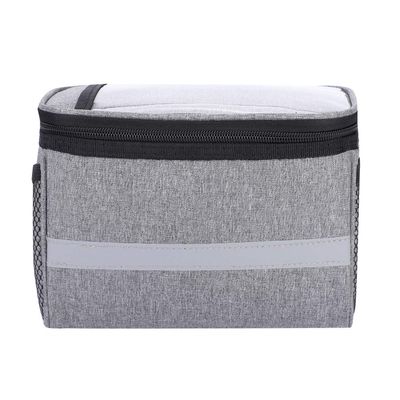 Bike Phone Pouch with Reflective Stripe Bike Front Bag, Gray Bike Cycling Bag, Storage Supplies for Cycling Lovers Cycling Cycling