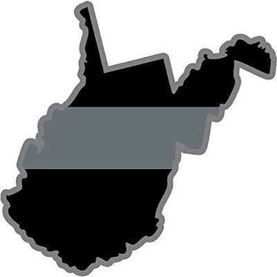 4" West Virginia WV State Thin Silver Line Corrections Officer Decal 3M Reflective Sticker