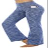 Heathyoga 30"/32" Yoga Pants Women with Pockets Wide Leg Yoga Pants for Woman Flare Leggings Bootcut Work Dress Pants Women Ocean view 1