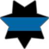 4" Police Shield (x2) Star Thin Blue Line Police Officer Sheriff Dept 3M Reflective Sticker view 1