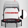 Kanchimi 40" Folding Mini Fitness Indoor Exercise Workout Rebounder Trampoline with Handle, Max Load 330lbs(Black) view 4