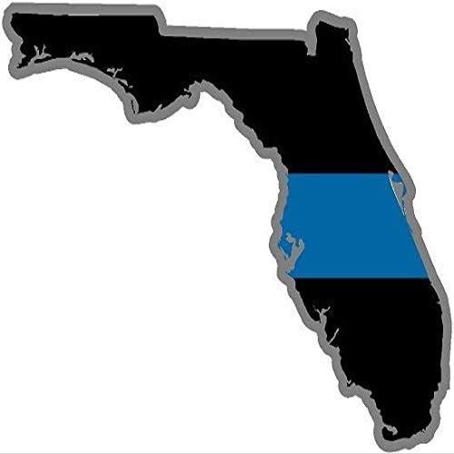 5" FL Florida State Thin Blue Line Police Sheriff SWAT 3M Reflective Sticker Law Enforcement