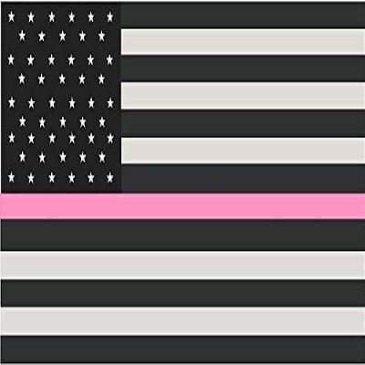 5" American Subdued Pink Line Breast Cancer Flag Decal Tactical 3M Reflective Sticker| RH