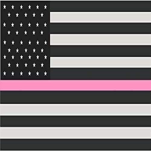 5" American Subdued Pink Line Breast Cancer Flag Decal Tactical 3M Reflective Sticker| RH