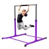 5 Star TD Expandable Kip Bar Kids Gymnastics Horizontal Bar, Adjustable Height Up to 5 FT Gymnastic Junior Training Tumble Bar with Heavy Duty Curved Legs and Cushioned Hand Pad Purple view 1