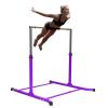 5 Star TD Expandable Kip Bar Kids Gymnastics Horizontal Bar, Adjustable Height Up to 5 FT Gymnastic Junior Training Tumble Bar with Heavy Duty Curved Legs and Cushioned Hand Pad Purple view 4