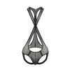 YUFEIDA Men's Athletic Supporters Stylish Bodysuit Slim Fit Jumpsuit Breathable Base Layers Boxer Back Open Leotard (Black, L) view 2