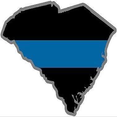 5" SC South Carolina State Thin Blue Line Police Sheriff 3M Reflective Sticker Law Enforcement