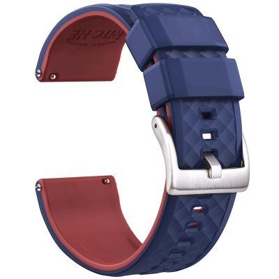 Ritche Christmas Gift 18mm Silicone Watch Band Compatible with Fossil Q Gen 4 Venture HR Quick Release Rubber Watch Bands for Men Women, White Elephant Gifts, Stocking Stuffers for Men