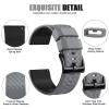 Ritche Silicone Watch Bands 18mm 20mm 22mm 24mm Quick Release Rubber Watch Bands for Men, Smoke Gray / Black / Black, 20mm, Classic view 2