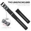 Ritche Silicone Watch Bands 18mm 20mm 22mm 24mm Quick Release Rubber Watch Bands for Men, Smoke Gray / Black / Black, 20mm, Classic view 3