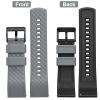 Ritche Silicone Watch Bands 18mm 20mm 22mm 24mm Quick Release Rubber Watch Bands for Men, Smoke Gray / Black / Black, 20mm, Classic view 4