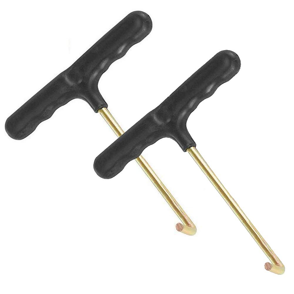 lasenersm 2 Pieces Trampoline Spring Tool Trampoline Spring Pull Tool Spring T-Hook Adjustment Pull Tool Trampoline Hook Tool T-Hook Spring Pull Tool