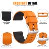 Ritche 24mm Silicone Watch Band Quick Release Rubber Watch Bands for Men Women, Valentine's Day Gifts for him or her view 2