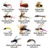 Fly Fishing Flies Kit, 50/114Pcs Handmade Fly Fishing Gear with Dry/Wet Flies, Streamers, Fly Assortment Trout Bass Fishing with Fly Box (114Pcs/Set-11 Mixed Styles) view 2