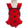 Dressy Daisy Girls Ladybug Red & Black Polka Dots One Piece Bathing Suit Swimsuit Swimwear Size 10-12 057 view 2