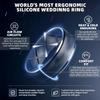 Egnaro Inner Arc Ergonomic Breathable Design, Silicone Rings Mens with Half Sizes, 1/4/5/6/7 Rubber Wedding Bands, 10mm Wide-2.5mm Thick view 2