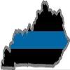 5" KY Kentucky State Thin Blue Line Police Sheriff SWAT 3M Reflective Sticker Law Enforcement view 1