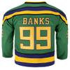 Youth Mighty Ducks Movie Shirts Ice Hockey Jersey (Small, 99 Banks Green) view 1