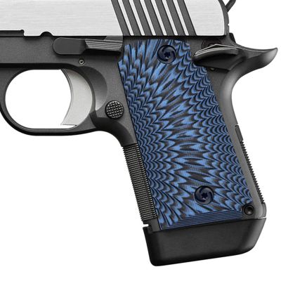 Guuun Kimb Micro Carry 9 9mm Grips G10 Grips, Sunburst Tactical Texture, Blue