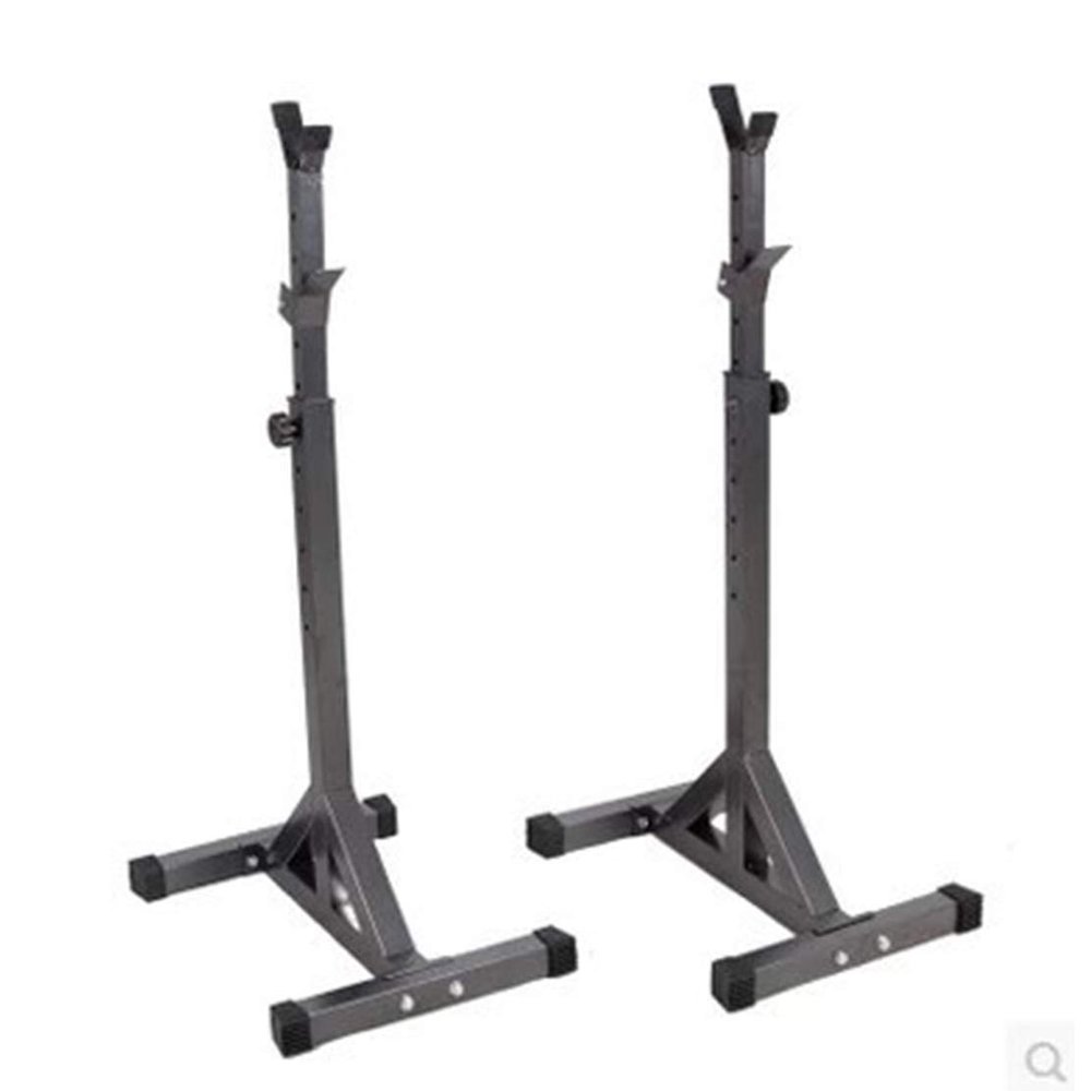 Adjustable Barbell Stand 2 PC Split Squat Rack Bodybuilding Gym Weightlifting Support Weight Bracket Load 200kg, 97-146cm