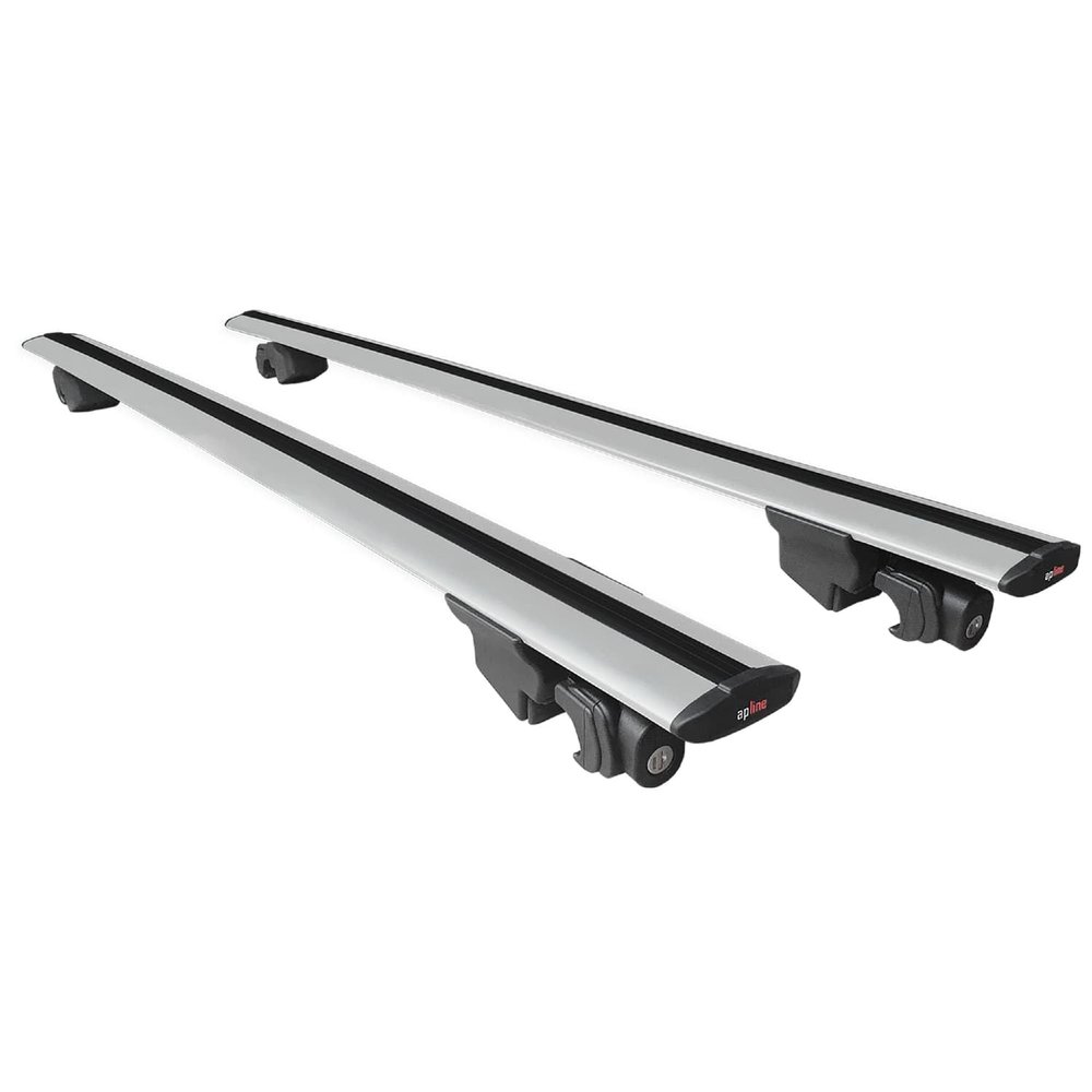 accessorypart Compatible with Alfa Romeo Stelvio (T949) 2017-2026 Hook Model Car Roof Rack Cross Bar Gray Aluminium 2 Bars