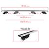 accessorypart Compatible with Alfa Romeo Stelvio (T949) 2017-2026 Hook Model Car Roof Rack Cross Bar Gray Aluminium 2 Bars view 3