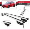 accessorypart Compatible with Alfa Romeo Stelvio (T949) 2017-2026 Hook Model Car Roof Rack Cross Bar Gray Aluminium 2 Bars view 4