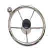 Pactrade Marine Destroyer 11" S.S Steering Wheel Control Knob Black Cap 5 Spoke view 1