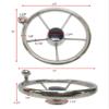 Pactrade Marine Destroyer 11" S.S Steering Wheel Control Knob Black Cap 5 Spoke view 3