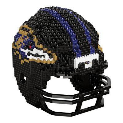 FOCO Baltimore Ravens NFL 3D BRXLZ Puzzle Replica Helmet Set, One Size
