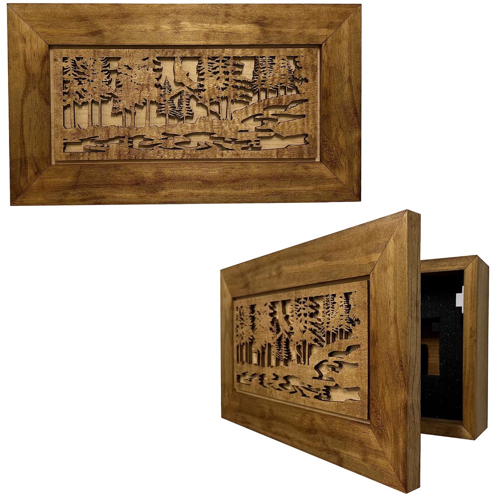 Bellewood Designs Hidden Gun Storage with Nature Design, Securely Gun Safe