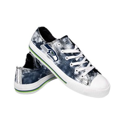 FOCO Seattle Seahawks NFL Womens Low Top Tie Dye Canvas Shoes - 7