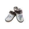 FOCO Atlanta Falcons NFL Womens Glitter Open Back faux fur Moccasin - M (7-8), team logo view 1