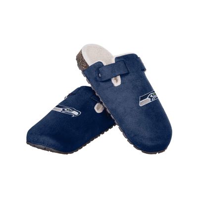 FOCO Seattle Seahawks NFL Womens Faux Fur Buckle Clog Slippers - M (7-8), team color
