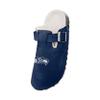 FOCO Seattle Seahawks NFL Womens Faux Fur Buckle Clog Slippers - M (7-8), team color view 3