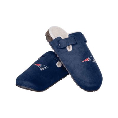 FOCO New England Patriots NFL Womens Faux Fur Buckle Clog Slippers - XL (11-12), team color
